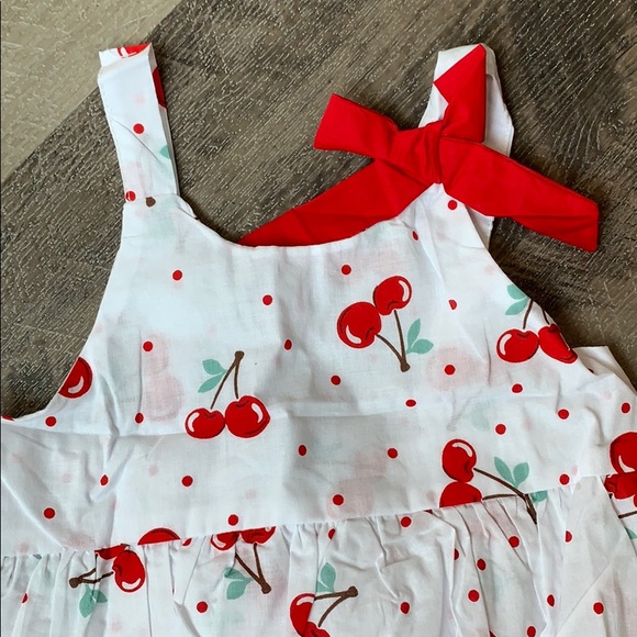 🍒NWT Cherry Print Babydoll Tank & Shorts Set - Picture 2 of 4